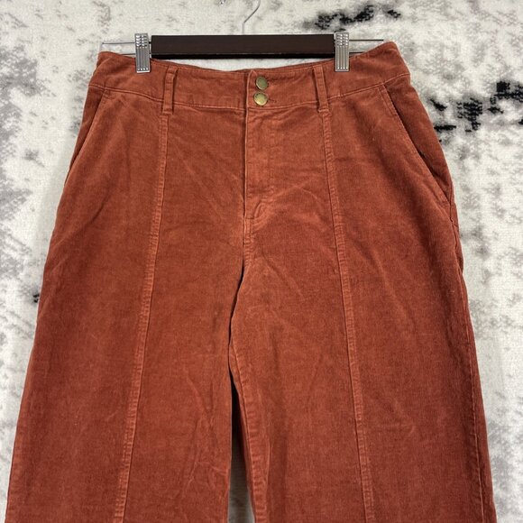 Knox Rose Corduroy Jeans Womens Size 10 Rustic Orange Wide Leg Stretch - Picture 3 of 16